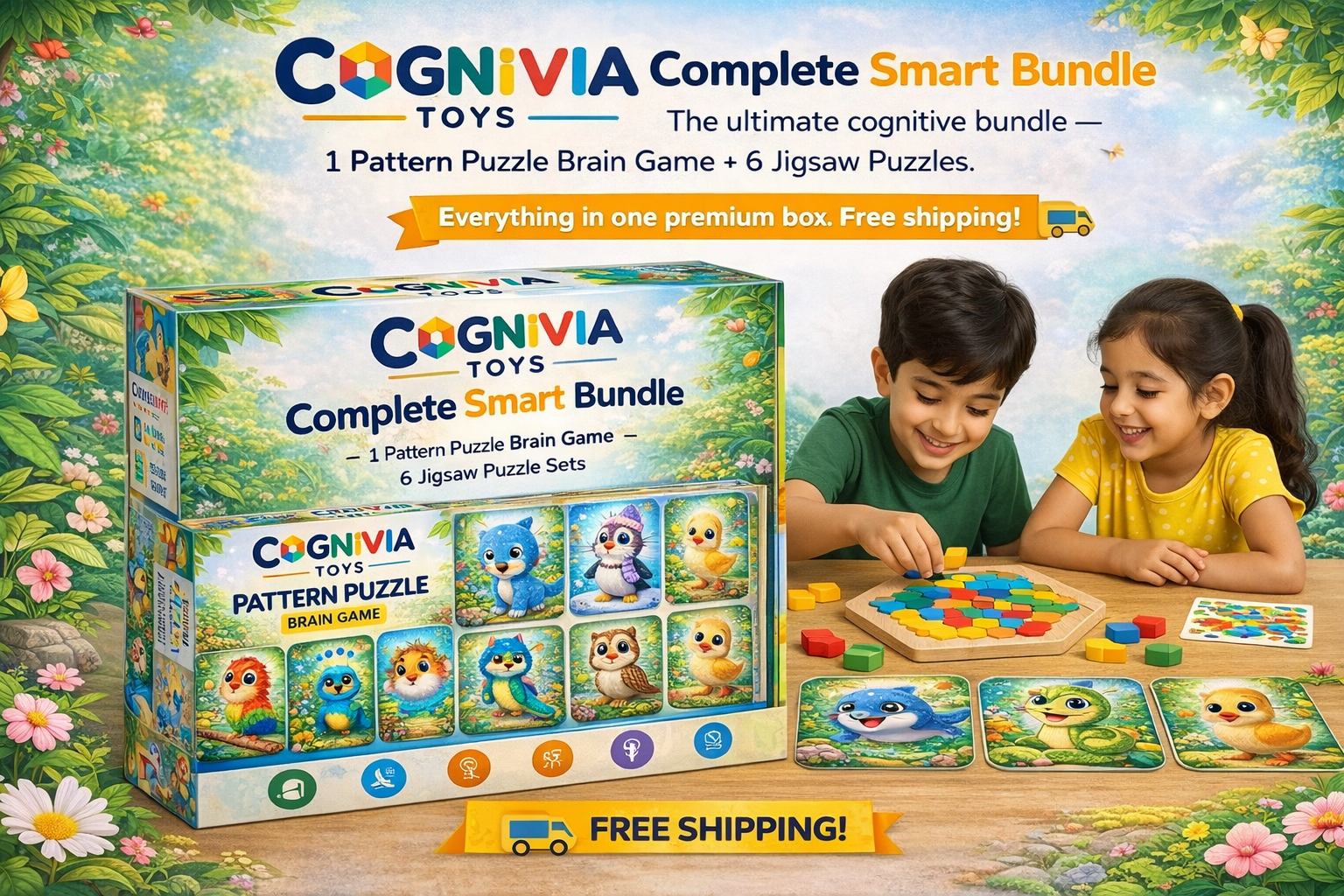 Complete Smart Bundle – 4 Adventure Sets (Jungle, Dino, Ocean & Bird Safari)